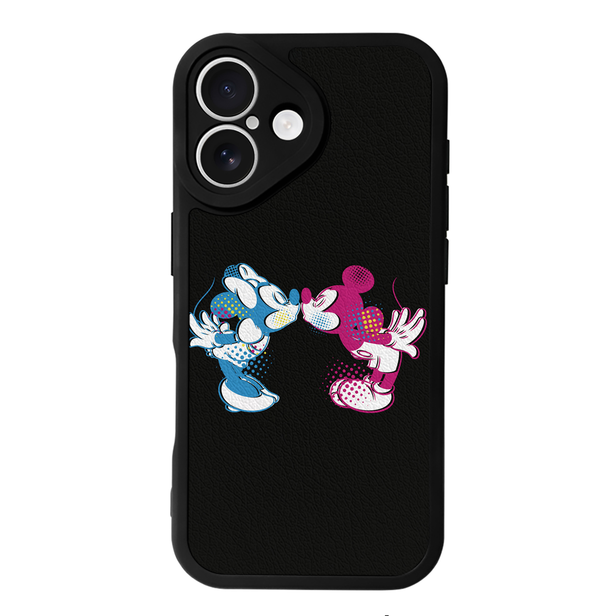 （画像用） ミッキーマウス Mickey Mouse 【iPhone 16シリーズ対応】シリコンスマホケース（レザー調） 材質：シリコン
